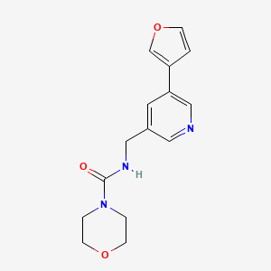 B2947507 N-((5-(furan-3-yl)pyridin-3-yl)methyl)morpholine-4-carboxamide CAS No. 2034314-42-4