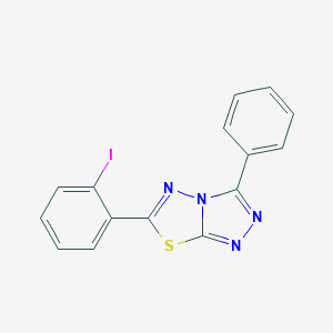 molecular formula C15H9IN4S B294752 6-(2-Iodophenyl)-3-phenyl[1,2,4]triazolo[3,4-b][1,3,4]thiadiazole 