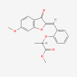 (Z)-methyl 2-(2-((6-methoxy-3-oxobenzofuran-2(3H)-ylidene)methyl)phenoxy)propanoate