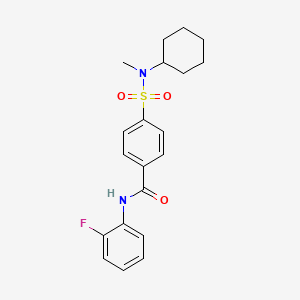 4-[cyclohexyl(methyl)sulfamoyl]-N-(2-fluorophenyl)benzamide