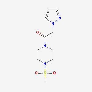1-(4-(methylsulfonyl)piperazin-1-yl)-2-(1H-pyrazol-1-yl)ethanone