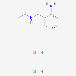 molecular formula C9H16Cl2N2 B2947543 2-[(Ethylamino)methyl]aniline dihydrochloride CAS No. 91054-61-4
