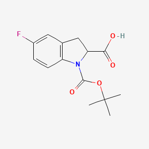 1-Tert-butoxycarbonyl-5-fluoro-indoline-2-carboxylic acid