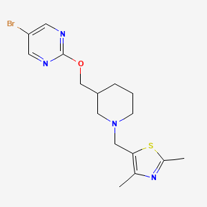 5-[[3-[(5-Bromopyrimidin-2-yl)oxymethyl]piperidin-1-yl]methyl]-2,4-dimethyl-1,3-thiazole