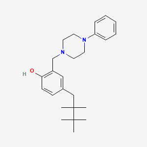 2-[(4-Phenylpiperazin-1-yl)methyl]-4-(2,2,3,3-tetramethylbutyl)phenol