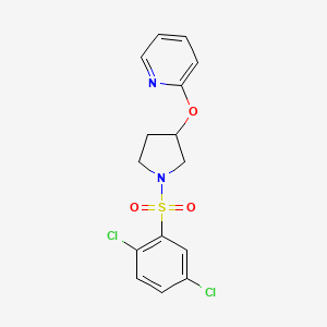 2-((1-((2,5-Dichlorophenyl)sulfonyl)pyrrolidin-3-yl)oxy)pyridine