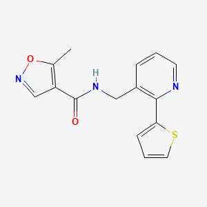 5-methyl-N-((2-(thiophen-2-yl)pyridin-3-yl)methyl)isoxazole-4-carboxamide