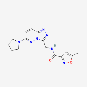 5-methyl-N-((6-(pyrrolidin-1-yl)-[1,2,4]triazolo[4,3-b]pyridazin-3-yl)methyl)isoxazole-3-carboxamide
