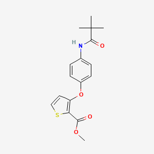 Methyl 3-{4-[(2,2-dimethylpropanoyl)amino]phenoxy}-2-thiophenecarboxylate