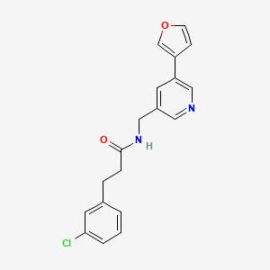 3-(3-chlorophenyl)-N-((5-(furan-3-yl)pyridin-3-yl)methyl)propanamide