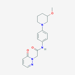 B2947582 N-(4-(3-methoxypiperidin-1-yl)phenyl)-2-(6-oxopyridazin-1(6H)-yl)acetamide CAS No. 1797279-00-5