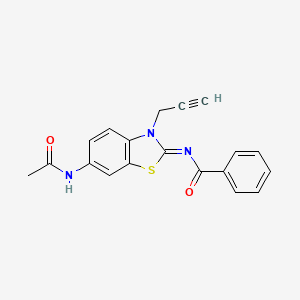 N-(6-acetamido-3-prop-2-ynyl-1,3-benzothiazol-2-ylidene)benzamide