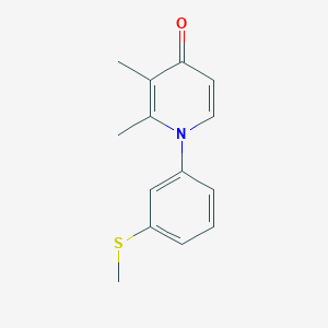 molecular formula C14H15NOS B2947585 2,3-dimethyl-1-[3-(methylsulfanyl)phenyl]-4(1H)-pyridinone CAS No. 861210-59-5
