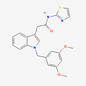 2-(1-(3,5-dimethoxybenzyl)-1H-indol-3-yl)-N-(thiazol-2-yl)acetamide