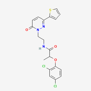 2-(2,4-dichlorophenoxy)-N-(2-(6-oxo-3-(thiophen-2-yl)pyridazin-1(6H)-yl)ethyl)propanamide