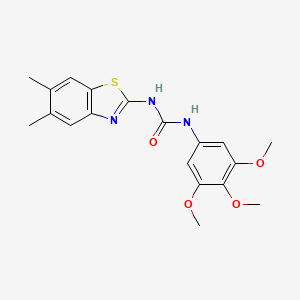 molecular formula C19H21N3O4S B2947597 1-(5,6-Dimethylbenzo[d]thiazol-2-yl)-3-(3,4,5-trimethoxyphenyl)urea CAS No. 1207017-03-5