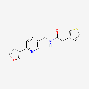 molecular formula C16H14N2O2S B2947609 N-((6-(furan-3-yl)pyridin-3-yl)methyl)-2-(thiophen-3-yl)acetamide CAS No. 2034387-86-3