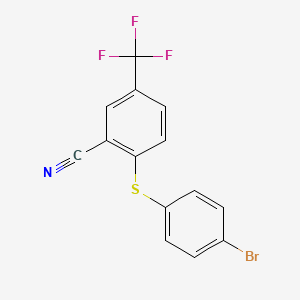 2-[(4-Bromophenyl)sulfanyl]-5-(trifluoromethyl)benzenecarbonitrile