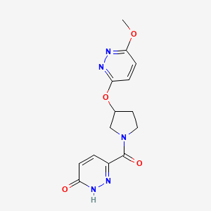 6-(3-((6-methoxypyridazin-3-yl)oxy)pyrrolidine-1-carbonyl)pyridazin-3(2H)-one