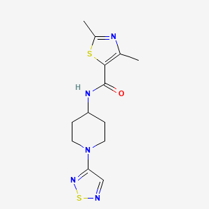 molecular formula C13H17N5OS2 B2947628 2,4-二甲基-N-[1-(1,2,5-噻二唑-3-基)哌啶-4-基]-1,3-噻唑-5-甲酰胺 CAS No. 2097862-00-3