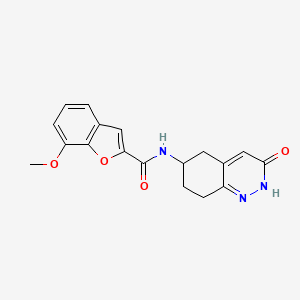 molecular formula C18H17N3O4 B2947633 7-methoxy-N-(3-oxo-2,3,5,6,7,8-hexahydrocinnolin-6-yl)benzofuran-2-carboxamide CAS No. 2034415-69-3