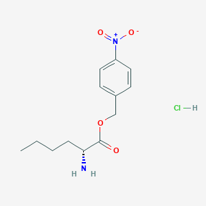 molecular formula C13H19ClN2O4 B2947649 D-Norleucine, (4-nitrophenyl)methyl ester, monohydrochloride (9CI) CAS No. 865488-39-7