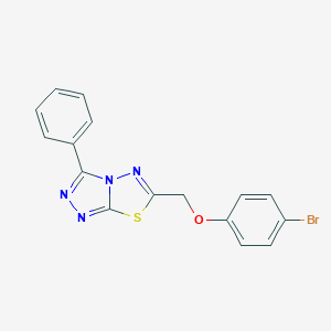 molecular formula C16H11BrN4OS B294765 6-[(4-Bromophenoxy)methyl]-3-phenyl[1,2,4]triazolo[3,4-b][1,3,4]thiadiazole 