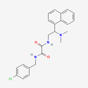 molecular formula C23H24ClN3O2 B2947652 N1-(4-chlorobenzyl)-N2-(2-(dimethylamino)-2-(naphthalen-1-yl)ethyl)oxalamide CAS No. 941871-71-2