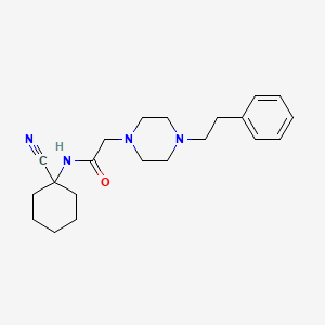 molecular formula C21H30N4O B2947659 N-(1-cyanocyclohexyl)-2-[4-(2-phenylethyl)piperazin-1-yl]acetamide CAS No. 1241056-27-8