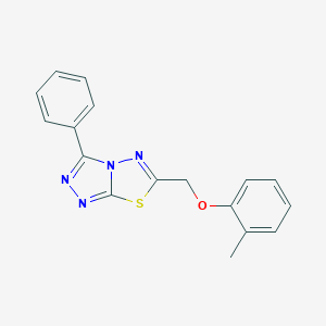 molecular formula C17H14N4OS B294766 6-[(2-Methylphenoxy)methyl]-3-phenyl[1,2,4]triazolo[3,4-b][1,3,4]thiadiazole 