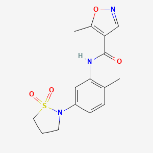 N-(5-(1,1-dioxidoisothiazolidin-2-yl)-2-methylphenyl)-5-methylisoxazole-4-carboxamide