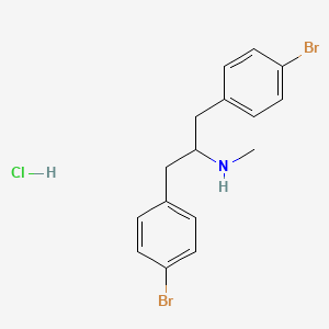 molecular formula C16H18Br2ClN B2947665 [1,3-Bis(4-bromophenyl)propan-2-yl](methyl)amine hydrochloride CAS No. 1235438-89-7