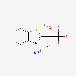 3-(1,3-Benzothiazol-2-yl)-4,4,4-trifluoro-3-hydroxybutanenitrile