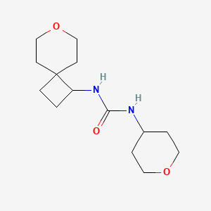 molecular formula C14H24N2O3 B2947670 1-(7-oxaspiro[3.5]nonan-1-yl)-3-(tetrahydro-2H-pyran-4-yl)urea CAS No. 2320516-43-4