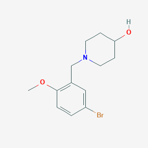 molecular formula C13H18BrNO2 B2947671 1-[(5-Bromo-2-methoxyphenyl)methyl]piperidin-4-ol CAS No. 352544-35-5