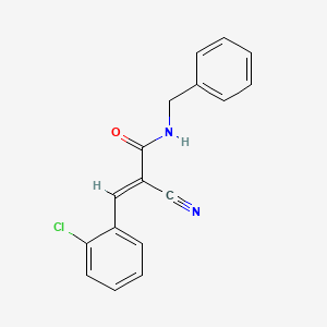 molecular formula C17H13ClN2O B2947678 (E)-N-苄基-3-(2-氯苯基)-2-氰基丙-2-烯酰胺 CAS No. 1449411-11-3