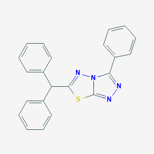 molecular formula C22H16N4S B294768 6-Benzhydryl-3-phenyl[1,2,4]triazolo[3,4-b][1,3,4]thiadiazole 
