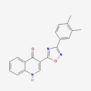 molecular formula C19H15N3O2 B2947680 3-(3-(3,4-dimethylphenyl)-1,2,4-oxadiazol-5-yl)quinolin-4(1H)-one CAS No. 1206990-72-8