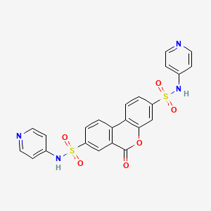 6-oxo-3-N,8-N-dipyridin-4-ylbenzo[c]chromene-3,8-disulfonamide