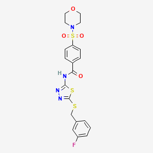 N-(5-((3-fluorobenzyl)thio)-1,3,4-thiadiazol-2-yl)-4-(morpholinosulfonyl)benzamide