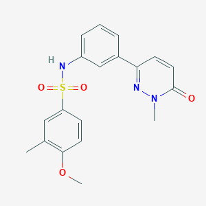 molecular formula C19H19N3O4S B2947705 4-methoxy-3-methyl-N-(3-(1-methyl-6-oxo-1,6-dihydropyridazin-3-yl)phenyl)benzenesulfonamide CAS No. 899743-44-3
