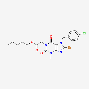 pentyl [8-bromo-7-(4-chlorobenzyl)-3-methyl-2,6-dioxo-2,3,6,7-tetrahydro-1H-purin-1-yl]acetate