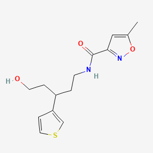 N-(5-hydroxy-3-(thiophen-3-yl)pentyl)-5-methylisoxazole-3-carboxamide