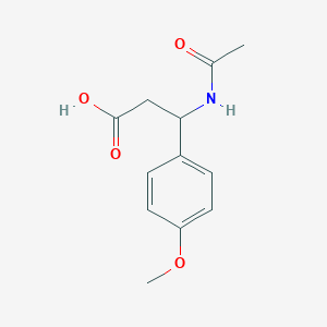 molecular formula C12H15NO4 B2947718 3-acetamido-3-(4-methoxyphenyl)propanoic Acid CAS No. 202118-55-6