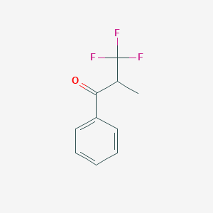 molecular formula C10H9F3O B2947726 3,3,3-Trifluoro-2-methyl-1-phenylpropan-1-one CAS No. 128271-44-3; 16185-96-9