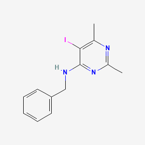 N-benzyl-5-iodo-2,6-dimethylpyrimidin-4-amine