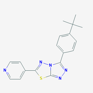 molecular formula C18H17N5S B294773 3-(4-Tert-butylphenyl)-6-(4-pyridinyl)[1,2,4]triazolo[3,4-b][1,3,4]thiadiazole 