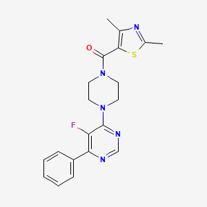 (2,4-Dimethyl-1,3-thiazol-5-yl)-[4-(5-fluoro-6-phenylpyrimidin-4-yl)piperazin-1-yl]methanone