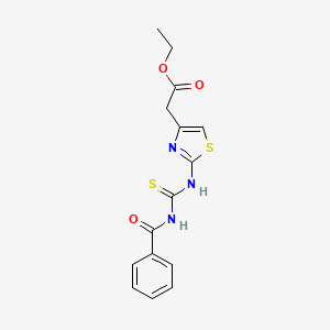 2-[2-[[Benzamido(sulfanylidene)methyl]amino]-4-thiazolyl]acetic acid ethyl ester