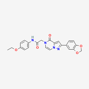 molecular formula C23H20N4O5 B2947735 2-[2-(1,3-benzodioxol-5-yl)-4-oxopyrazolo[1,5-a]pyrazin-5(4H)-yl]-N-(4-ethoxyphenyl)acetamide CAS No. 1242906-28-0